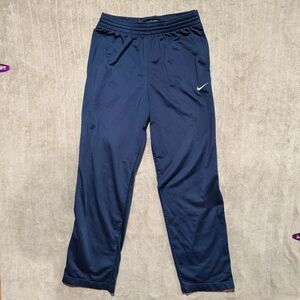 VTG 90s Y2K Nike Basketball Track Pants Men’s Medium Navy Blue Zip Ankle Baggy